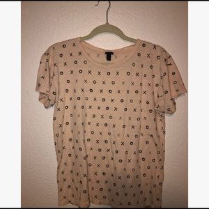 J. Crew pink xoxo tee